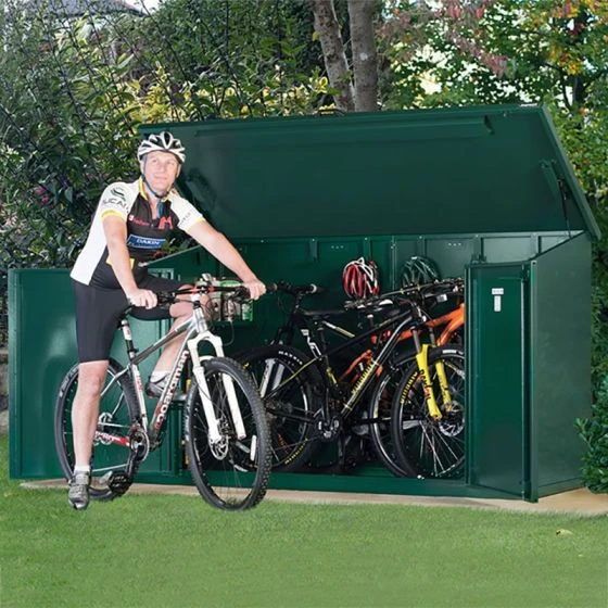 7'5 X 3'4 Asgard Access Plus Metal Bike Shed - 4 Bikes (2.3m X 1m)