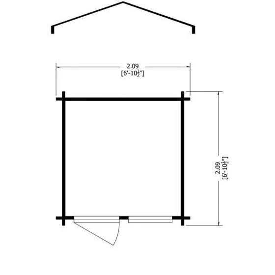 Shire Avesbury 2.1m X 2.1m Log Cabin Summer House (19mm) - Image 5
