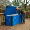 6'x2'5 (1.8x0.75m) Trimetals Blue Protect.a.Box - Premium Metal Garden Storage