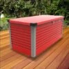 6'x2'5 (1.8x0.75m) Trimetals Red Protect.a.Box - Premium Metal Garden Storage
