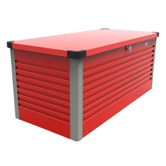 6'x2'5 (1.8x0.75m) Trimetals Red Protect.a.Box - Premium Metal Garden Storage - Image 4