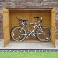 6' X 2'6 (1.89x0.75m) Shire Wooden Bike Shed & Garden Storage
