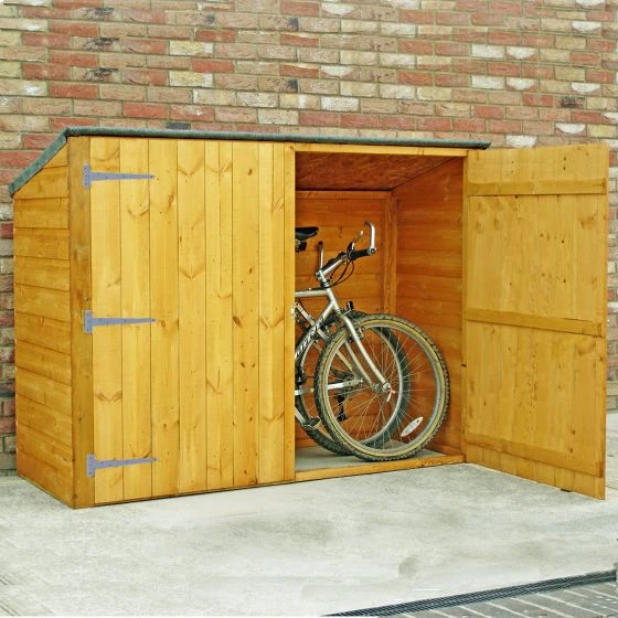 6' X 2'6 (1.89x0.75m) Shire Wooden Bike Shed & Garden Storage - Image 2