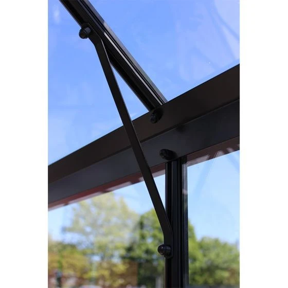 4' X 4' Halls Cotswold Birdlip Small Greenhouse In Black With Toughened Glass (1.47m X 1.32m) - Image 8