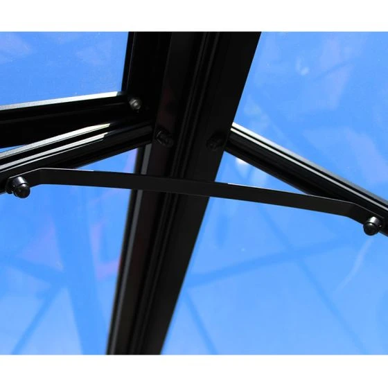 4' X 4' Halls Cotswold Birdlip Small Greenhouse In Black With Toughened Glass (1.47m X 1.32m) - Image 7