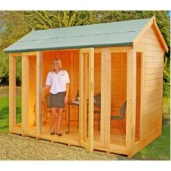 10'3x6'5 Shire Blenheim Wooden Summer House With Bi-Fold Doors