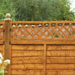 Forest 6' X 1' Diamond Lattice Trellis Fence Topper (1.83m X 0.3m)