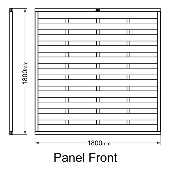 Forest 6' X 6' Europa Plain Pressure Treated Decorative Fence Panel (1.8m X 1.8m) - Image 3