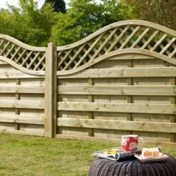 Forest 6' X 3' Pressure Treated Prague Decorative Europa Fence Panel (1.8m X 0.9m)