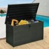 4' X 2' Falcon 130 Heavy Duty Metal Garden Storage Box 400L (1.3m X 0.6m)
