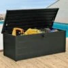 5' X 2' Falcon 165 Heavy Duty Metal Garden Storage Box 550L (1.6m X 0.7m)