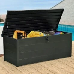 5' X 2' Falcon 165 Heavy Duty Metal Garden Storage Box 550L (1.6m X 0.7m)