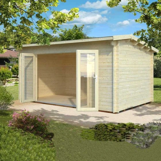 Palmako Ines 5.1m X 3.3mm Log Cabin Garden Room (44mm)