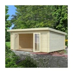 Palmako Lea 5.4m X 3.9m Log Cabin Garden Office (44mm)