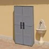 2'2 X 1'2 Shire Large Plastic Garden Storage Cupboard With Shelves (0.68m X 0.37m)