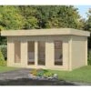 Palmako Bret 4.5m X 3.3m Log Cabin Garden Office (44mm)