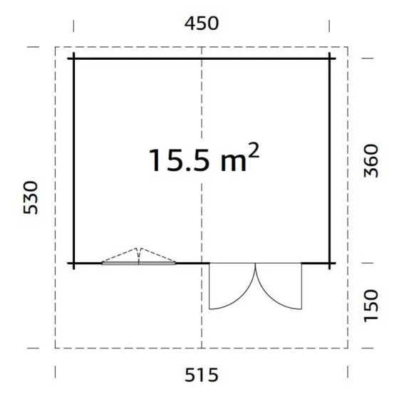 Palmako Sally 4.8m X 3.9m Log Cabin Summer House (44mm) - Image 3