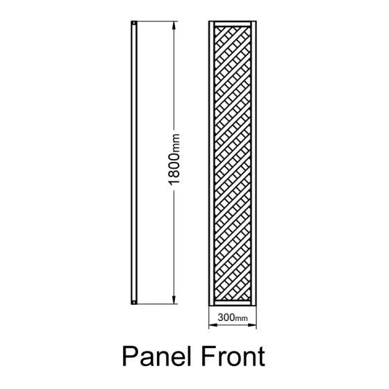 Forest 6' X 1' Rosemore Decorative Pressure Treated Diamond Trellis (1.8m X 0.3m) - Image 2