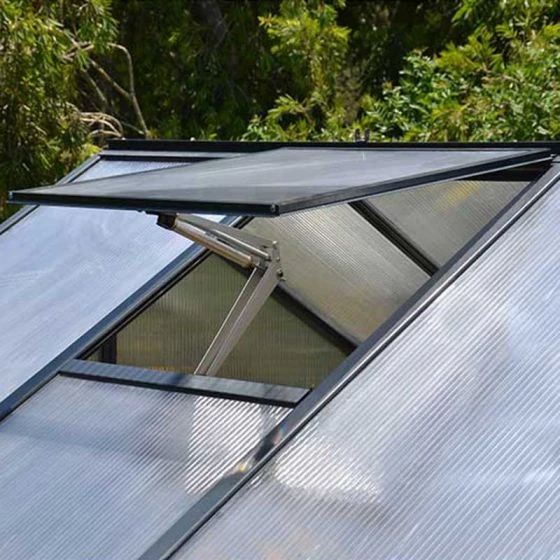 8'x8' Palram Canopia Glory Grey Walk In Polycarbonate Greenhouse (2.4x2.4m) - Image 8