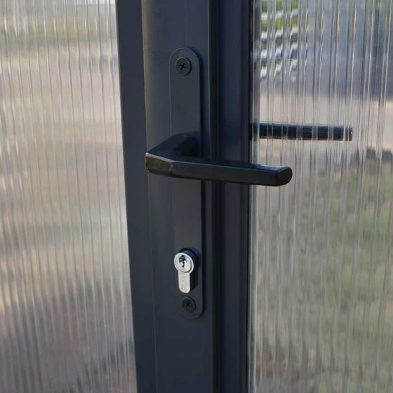 8'x8' Palram Canopia Glory Grey Walk In Polycarbonate Greenhouse (2.4x2.4m) - Image 9