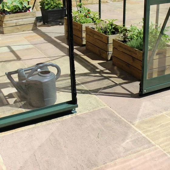 6' X 6' Halls Cotswold Burford Small Greenhouse In Green With Toughened Glass (1.94m X 1.94m) - Image 4