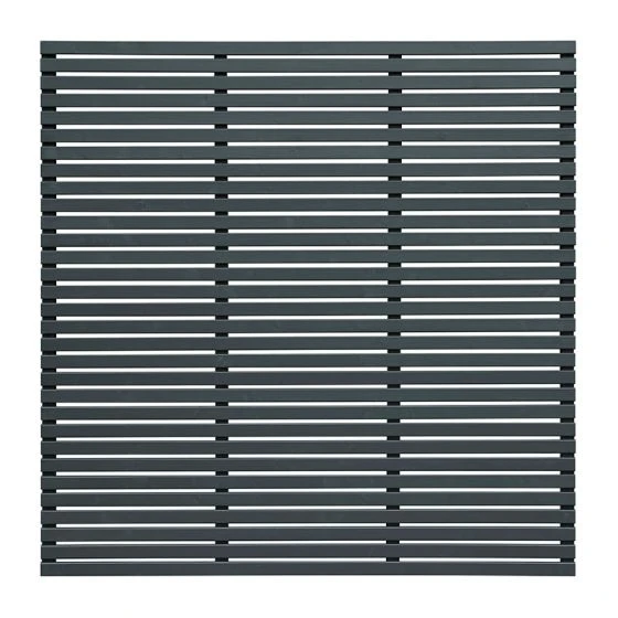 Forest 6' X 6' Contemporary Grey Slatted Fence Panel (1.8m X 1.8m) - Image 3