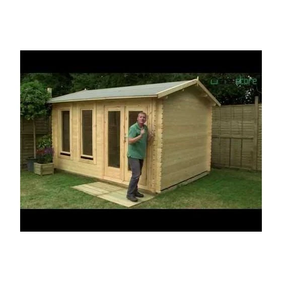 Shire Azay 2 4.5m X 4.2m Log Cabin Summer House (28mm) - Image 5