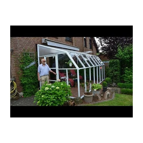8'x14' Palram Canopia Rion White Sun Room Walk In Wall Greenhouse (2.4x4.2m) - Image 8