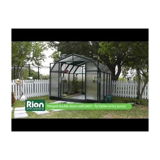 8'x8' Palram Canopia Rion Hobby Gardener Walk In Green Greenhouse (2.4x2.4m) - Image 15