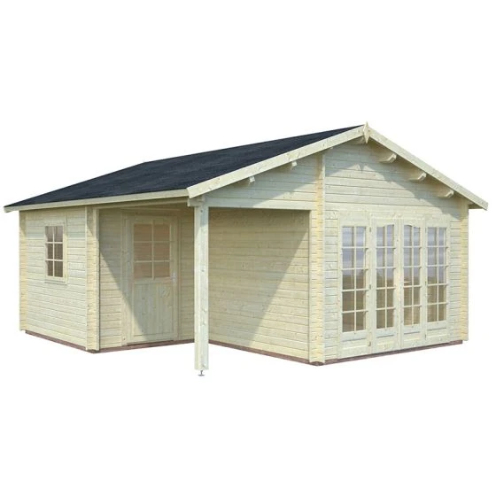 Palmako Irene 5.3m X 5.7m Log Cabin Garden Building (44mm) - Image 7