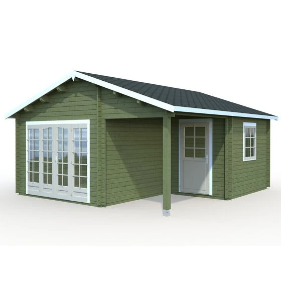 Palmako Irene 5.3m X 5.7m Log Cabin Garden Building (44mm) - Image 9
