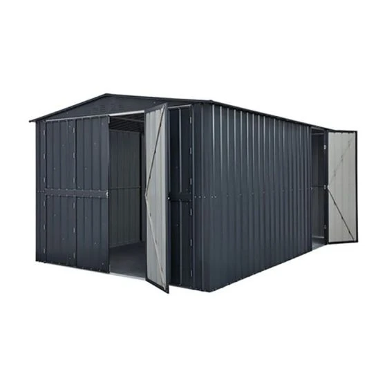 10' X 19' Globel Anthracite Grey Double Door Metal Garage (3.07m X 5.88m) - Image 5
