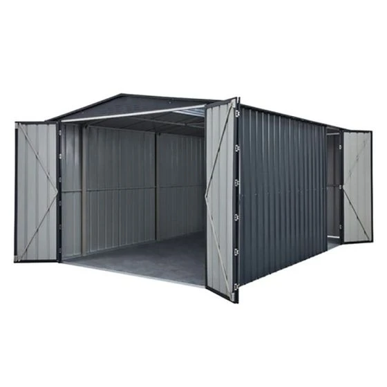 10' X 19' Globel Anthracite Grey Double Door Metal Garage (3.07m X 5.88m) - Image 4