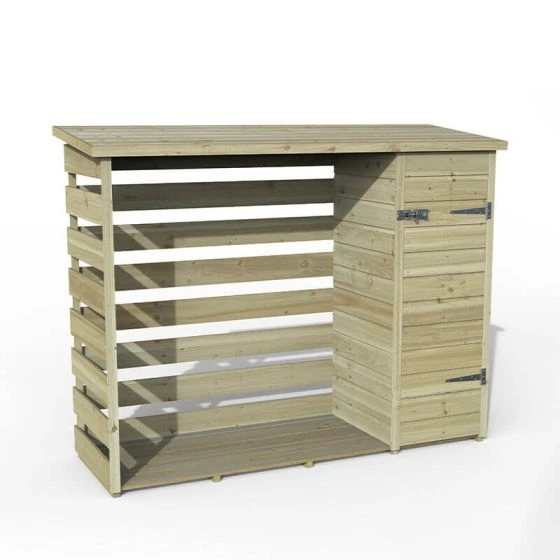 6'5 X 2'3 Forest Pent Logstore With Tool Storage (2m X 0.7m) - Image 2