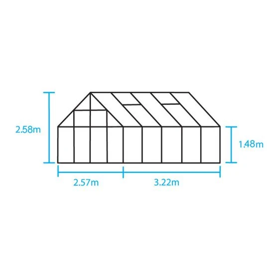 8'6 X 10'7 Halls Magnum 810 Greenhouse (2.57 X 3.22m) - Image 2