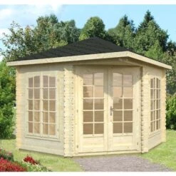 Palmako Melanie 2.8m X 2.8m Corner Summer House Log Cabin (28mm)