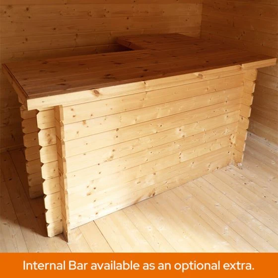 Mercia 4m X 4m Corner Log Cabin (34mm) - Double Glazed - Image 6