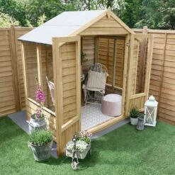 6' X 4' Forest Oakley 25yr Guarantee Double Door Apex Summer House (1.99m X 1.24m)