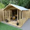 8' X 12' Forest Oakley 25yr Guarantee Double Door Apex Summer House (2.61m X 3.60m)