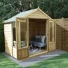 8' X 6' Forest Oakley 25yr Guarantee Double Door Apex Summer House (2.61m X 1.83m)