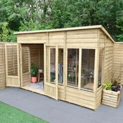 10' X 6' Forest Oakley 25yr Guarantee Double Door Pent Summer House (3.10m X 2.03m)