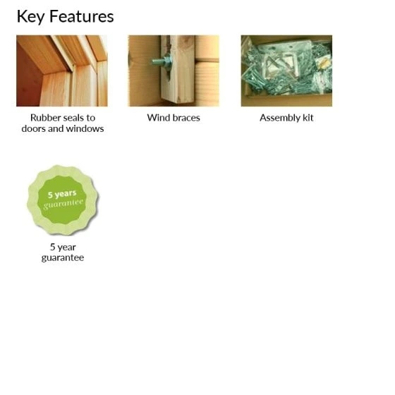 Palmako Melanie 3.5m X 3.5m Corner Log Cabin Summer House (44mm) - Image 8