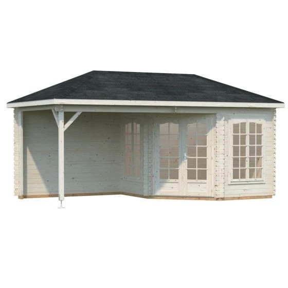 Palmako Melanie 5.7m X 3m Corner Log Cabin Summer House (28mm) - Image 2