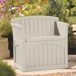 2' X 2' (0.78 X 0.53m) Suncast Patio Storage Seat - Plastic Garden Storage
