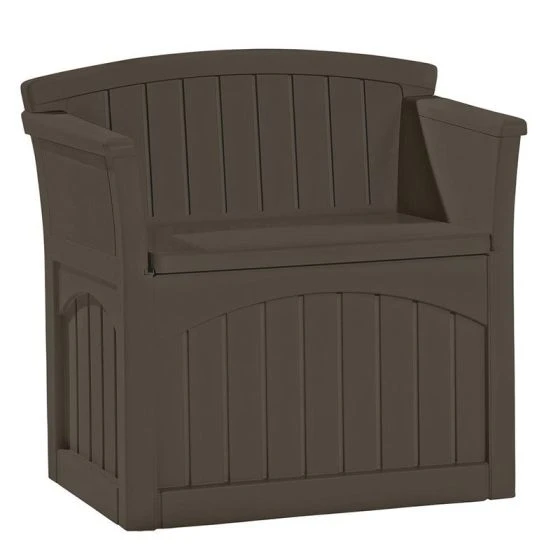 2'7 X 1'9 Suncast 117 Litre Plastic Garden Storage Seat - Java Brown (0.78m X 0.53m) - Image 2
