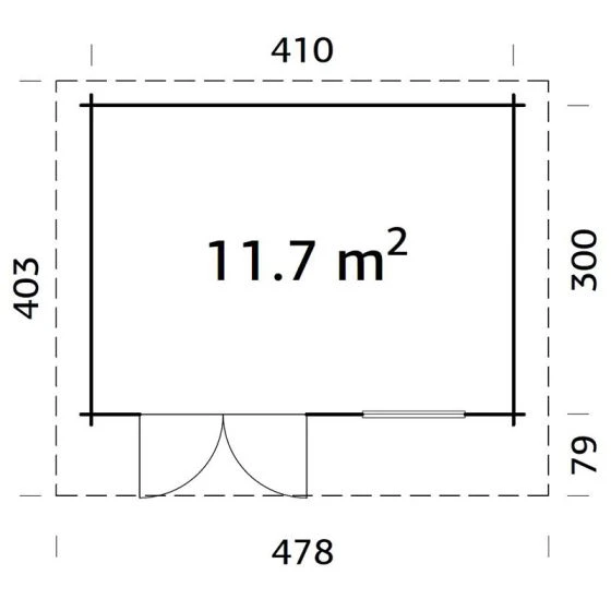 Palmako Heidi 3.9m X 3m Log Cabin Summer House (44mm) - Image 3