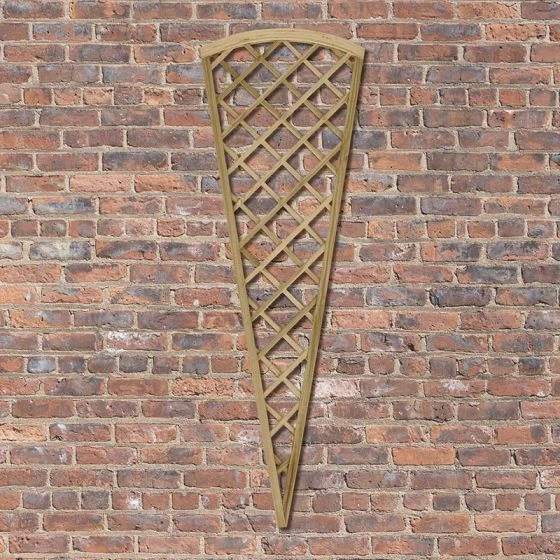 6' X 2' Forest Hidcote Decorative Diamond Lattice Fan Trellis (1.8m X 0.61m) - Image 2