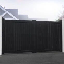 Devon Premium Aluminium Driveway Double Gates - Black