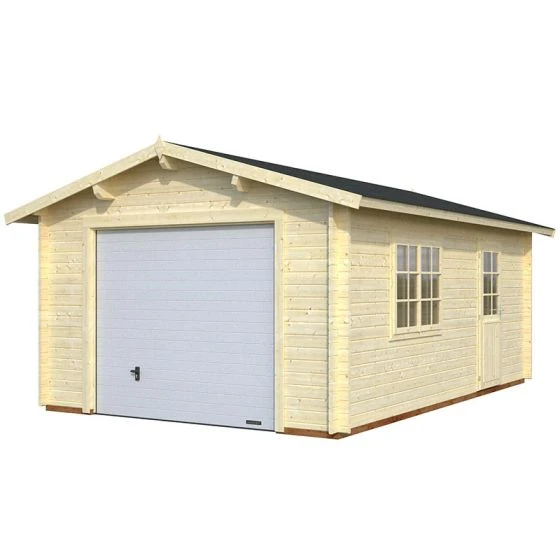 Palmako Roger 3.6m X 5.5m Log Cabin Single Garage (44mm) - Up And Over Door - Image 15