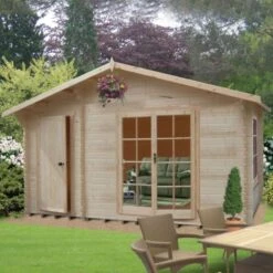 Shire Chaumont 4.2m X 5m Log Cabin Summer House (28mm)